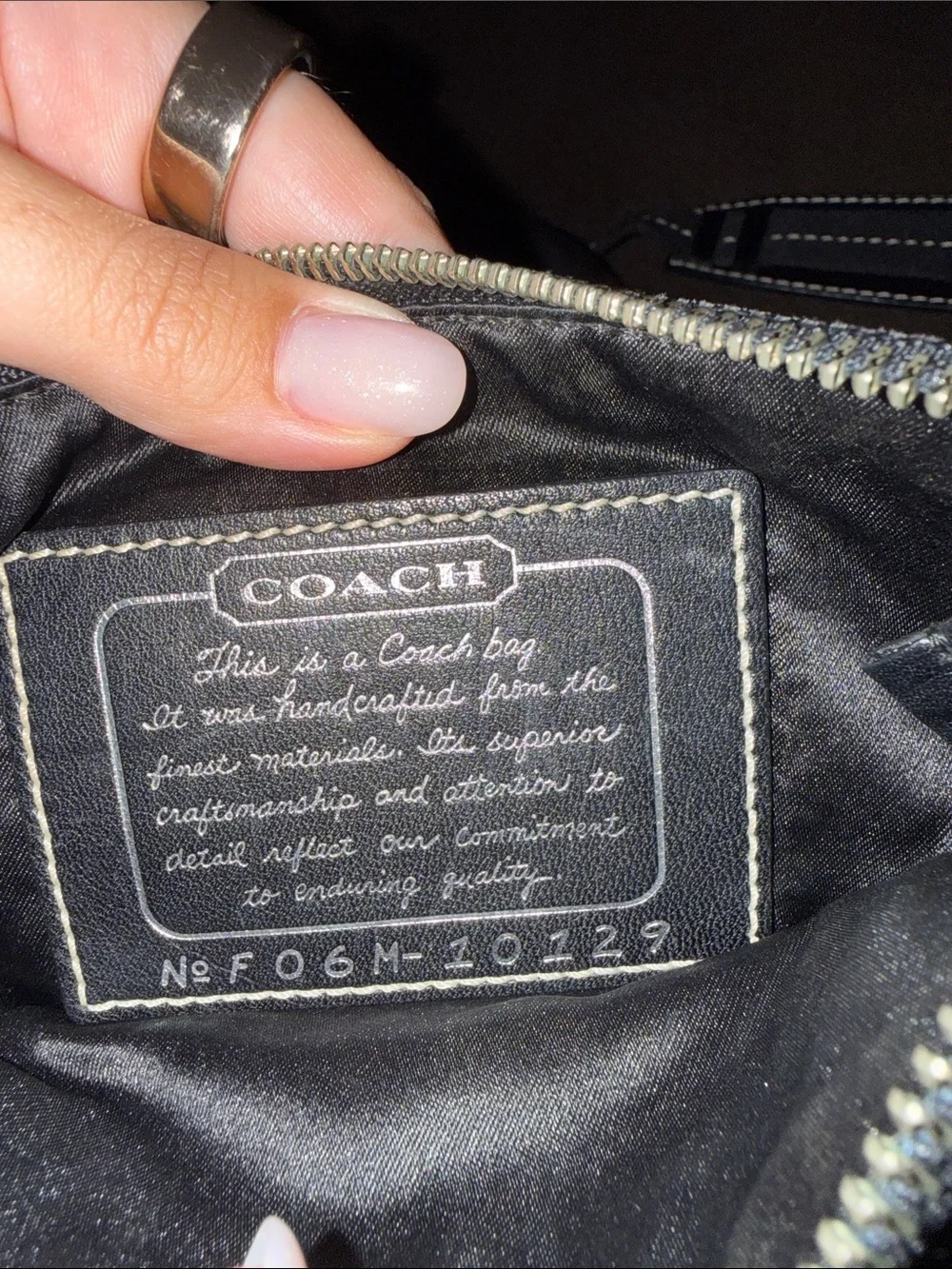 Coach Black Crossbody with Iridescent Stripe